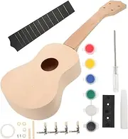 NULYLU Diy Craft Kit Hand Painted Wooden Ukulele Boys and Girls Ukulele Building Kit Music Instrument for Boys and Girls