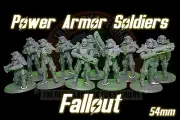 Fallout Toy Soldiers - Power Armor Brotherhood of Steel Miniatures - 54mm (1:32)