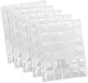 kowaku Storage Pages for Currency Collecting, Clear Holder with Pocket Insert Options, 30 Grids Coin Pages, as described