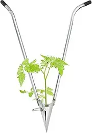 Hand Planter Tool,Seeding Sower Device for Plant - Multi-Functional Garden Transplanter Aid with Ergonomic Handle for Vegetables Bulbs Fruit Trees