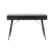Comfy Home Office Writing Desk With 2 Shelves - Walnut