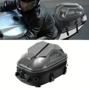 15L-20L Carbon Fiber/Black Motorcycle Tail Bag Backpack Helmet Tailbag Backseat