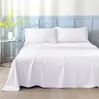 California King Bamboo Bed Sheet Set 4 Piece Cooling Sheets Flat/Fitted/2 Pillow