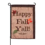 2Pcs Happy Fall Yall Autumn Polyester House Holiday Decorations Garden Flag