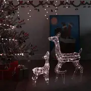 Acrylic Reindeer Family Christmas Decoration 160 LED Warm White vidaXL