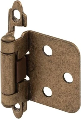 PRIME-LINE MP7136 Self-Closing Hinge Antique Brass Finish (2 Pack)