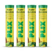 Plix Garcinia Cambogia Effervescent Tablets Weight Loss Pineapple Burst - Pack 4