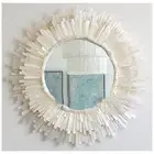Custom Sun Burst Selenite Mirror, Gemstone Selenite Mirror, Wall Art Mirror Dece