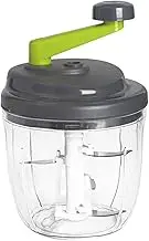 Manual Onion Slicer: Hand Operated Food Processor with Storage Container, Vegetable Dicer | Easy to Use Chopper for Fruits, Meat, Toddler Meals, Ayu