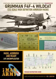 1/32 1ManArmy #DET031 F4F-4 Wildcat Airbrush Masks