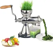 Manual Wheatgrass Juicer, Stainless Steel Hand Crank for Wheatgrass & Leafy Green, Hand Fruit& Vegetables Squeezer, Cold Press Juicer for Apples, Pomegranates, Celery, Ginger, etc.