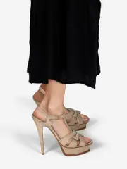 Gold Suede Tribute Sandals