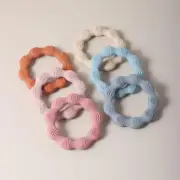 Cute Baby Silicone Ring Teether Baby Oral Care Teething Toy Food Grade Safe