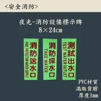 在飛比找蝦皮購物優惠-▲安全消防▲夜光 消防設備 標示牌 螢光 PVC材質 消防採