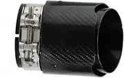 1PCS Intel 86mm Compatible For BMW X5 F15 E70 X6 F16 Exhaust Tail Tip Glossy Carbon Tail End Black Stainless Steel Muffler Tip