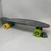 New Maui & Sons Beginner Cookie 22" Penny Skateboard, Black Multi Color Wheels