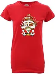 [FIL] Womens Christmas Funny Tee Xmas Santa Tops Ladies 100% Cotton T Shirt Fit
