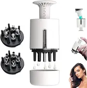2 in 1 Scalp Applicator Comb, Hair Oil Applicator Brush, Minoxidil Serum Ointment Liquid Massager Brush for Hair Growth, Minoxidil Applicator Bottle Scalp Oil Dispense (White)