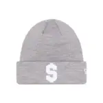 [FLOMMARKET] SUPREME 24SS X NEW ERA DOLLAR BEANIE 金錢S 毛帽 灰色