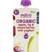 Macro Organic Baby Food Apple Berries & Fig With Yoghurt 120g