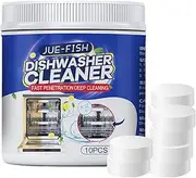 Dishwasher Pods Detergent,Dishwasher Spot Rinse Aid - Dishwasher Cleaner Deodorizer Tablets 10 Pack Cleaning Descaler Pods for Clean Dish Washer Machine Pochy