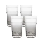 4pc Ecology Dion 400ml Hi Ball Tumbler Drinking Cup Glassware Smoke Grey