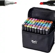 60 Color Dual Brush Permanent art Marker Pen, Used for Making Book Drawing Cards, Suitable for Children and Adults to Color and Sketch Card Making Markers