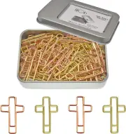 50 PCS Cross Paper Clips, Bible Paperclips Bible Study Supplies, Bible Accessori