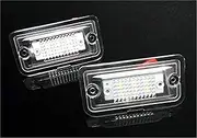 FIQOME 2x LED Licence Number Plate Light White Canbus, for MB W203 C-Class Saloon C209 CLK R230 SL R199 SLR Car Number Plate Led Light