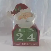 Hobby Lobby Santa Claus Wooden Block Advent Calendar Countdown To Christmas