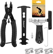 Oumers Bike Link Plier+Chain Breaker Splitter Tool+Chain Checker, Chain Missing Link Opener Closer Plier Chain Cutter Connector Wear Indicator Tool