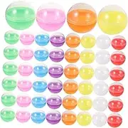50pcs Multi Purpose Fillable Plastic Balls Semi Transparent Twisting Balls for Parties Weddings and Easter Celebrations and Easy to Use Decorative Containers