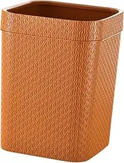 MAGICLULU Rattan Trash Can Garbage Kitchen Waste Basket Room Trash Can Household Natural Storage Baskets Washing Basket Wicker Mini Trash Can Bamboo Plastic High Capacity Office Wastebasket
