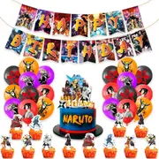Ninja Theme Party Decorating Set - Birthday Banner Balloons Cake Cupcake Toppers - Kids Birthday Party Decorations