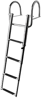 Generic Marine Telescopic Ladder | Telescoping Boat Ladder | Silver Stainless Steel or Aluminum | 3-Step | 4400g Load Capacity | 9.7 lbs | VT1KISGTX5TP122HGG