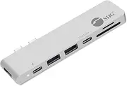 SIIG Thunderbolt 3, Aluminum USB Type C Hub with 4K @30Hz HDMI, SD/Micro SD Card Reader, 2 USB 3.1 Gen 1 Ports, PD Port for 2016/2017 MacBook 13" & 15" - Silver