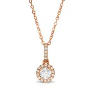 0.38 CT. T.W. Natural Diamond Frame Pendant in 14K Rose Gold