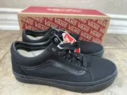 Vans Old Skool Casual Sneakers Canvas Triple Black Size 6 Men’s) Women’s 7.5