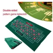 Blackjack Roulette Poker Table Top Mat Double-Sided Felt Cloth Cover Waterproof