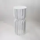 MDF Curved Hourglass Plinth - 90cm | Event Wedding Slatted Pedestal Cake Stand