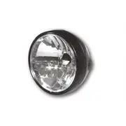 SHIN YO Headlight, 6 1/2 metal housing black satin finished, with parking light
