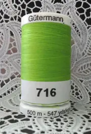 NEW 1 Bright Green GUTERMANN 100% polyester Sew-All thread 547 yards Spool