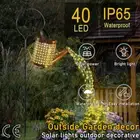 Decoration Solar LED Watering Can String Light Outdoor Garden Art Waterfall Lamp