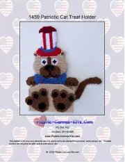 Patriotic Cat Treat Holder-Plastic Canvas Pattern or Kit