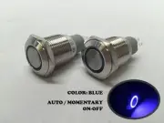 2 of MARINE SS304 BLUE LED ULTRA FLUSH LIGHT AUTO ON-OFF PUSH SWITCH RING BUTTON