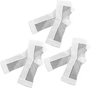 [GANAZONO] 3 Pairs Foot-protecting Compression Socks Socks Volleyball Socks Cooling Compression Socks Pressure Socks Running Crew Socks Ankle Compression Sleeve White Polyester