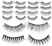 Vaguelly 20Pairs Faux Lashes Handmade False Eyelashes for Dramatic Volume and Curl Reusable Eye Lash Strips for Makeup Looks