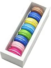 25PCS White/Kraft Macaron Boxes 8/16 Hold Rectangular Favour Bomboniere Cookie - Elegant Macaron Packaging Boxes