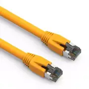 7Ft CAT8 S/FTP Ethernet Network Cable Yellow 24AWG