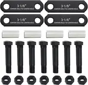 LUXTRKSTO 1Set Trailer Shackle Kit 3-1/8" Straps, Tandem Axle Trailer Shackles Kit 7 Bolts and 7 Nuts for Double Eye Leaf Spring 3500 lbs-7200 lbs Axles